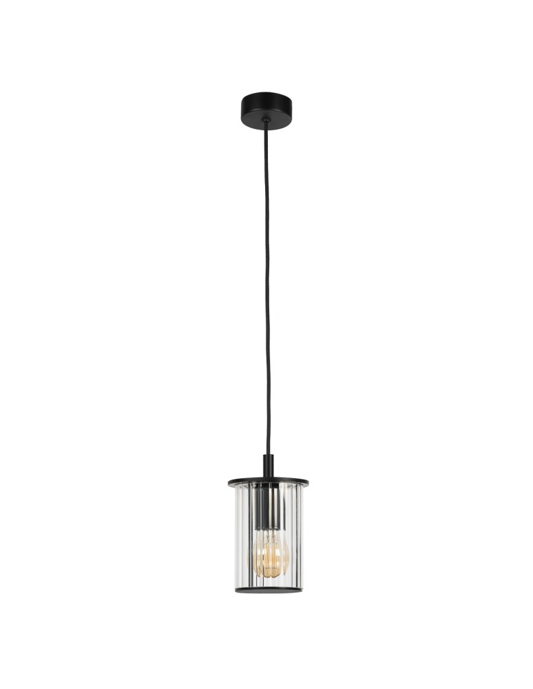 Argon NORFOLK 8751 lampa wisząca ogrodowa 1 pł., czarny + transparentny E27 (nie zawiera źródła światła) / 230V aluminium