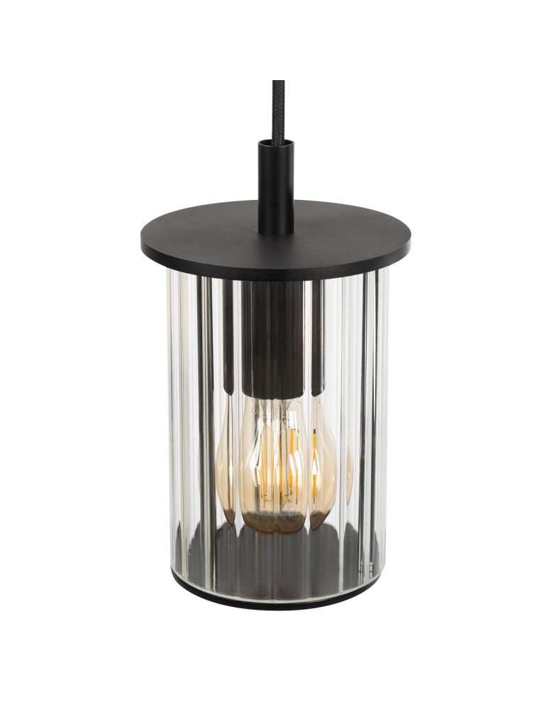 Argon NORFOLK 8751 lampa wisząca ogrodowa 1 pł., czarny + transparentny E27 (nie zawiera źródła światła) / 230V aluminium