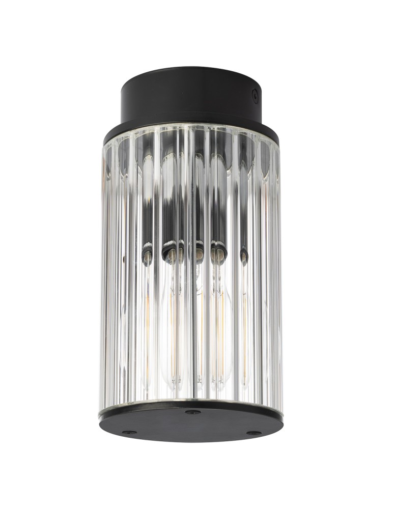 Argon NORFOLK 8773 plafon 1 pł., czarny + transparentny E27 (nie zawiera źródła światła) / 230V aluminium lakierowane, szk