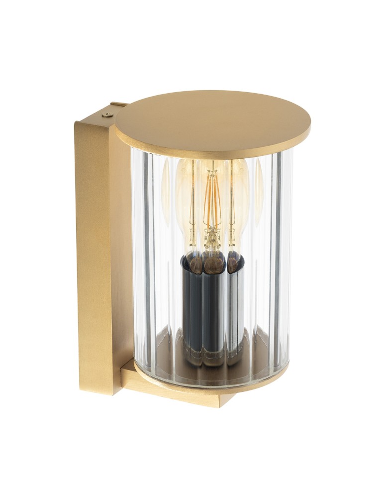 Kinkiety zewnętrzne - Argon NORFOLK 8752 kinkiet ogrodowy 1 pł., złoty + transparentny E27 (nie zawiera źródła światła) / 230V aluminium lakier - product kolory-swiatla.pl 3