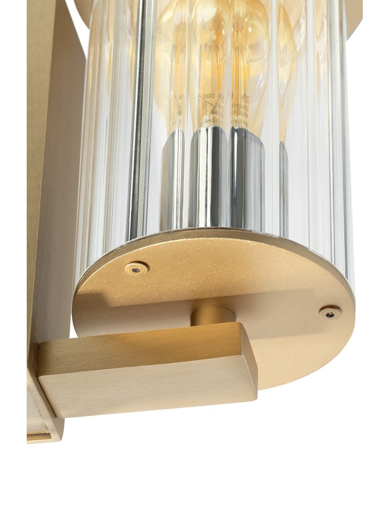 Kinkiety zewnętrzne - Argon NORFOLK 8752 kinkiet ogrodowy 1 pł., złoty + transparentny E27 (nie zawiera źródła światła) / 230V aluminium lakier - product kolory-swiatla.pl 4