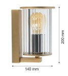 Kinkiety zewnętrzne - Argon NORFOLK 8752 kinkiet ogrodowy 1 pł., złoty + transparentny E27 (nie zawiera źródła światła) / 230V aluminium lakier - product 5