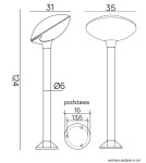 Lampy ogrodowe stojące - SU-MA Tao TAO 2 124 cm Stojaca - product 4