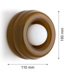 Kinkiety designerskie - Argon TEVO 8811 kinkiet 1 pł., bursztyn kryjący, opal mat G9 (nie zawiera źródła światła) / 230V szkło - product 7