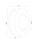 Kinkiety designerskie - Argon TEVO 8811 kinkiet 1 pł., bursztyn kryjący, opal mat G9 (nie zawiera źródła światła) / 230V szkło - product 8