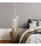 Lampy wiszące pojedyncze - Argon TEVO 8814 lampa wisząca 1 pł., kaszmir piaskowy, opal mat G9 (nie zawiera źródła światła) / 230V szkło, stal lakie - product 4