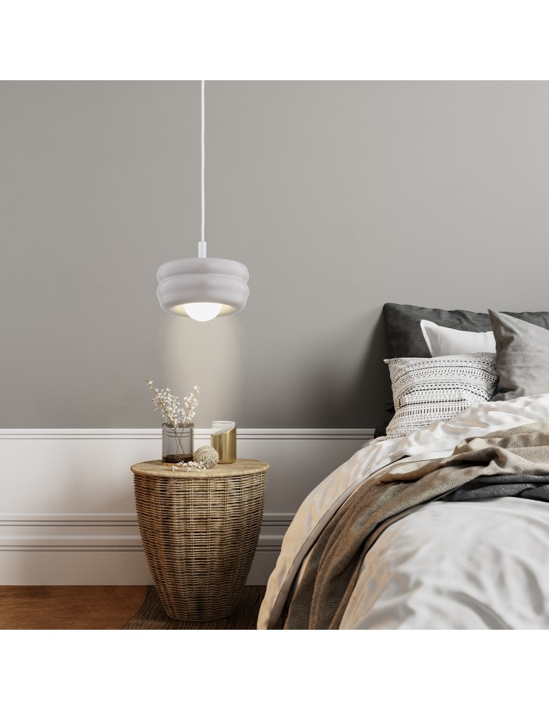 Argon TEVO 8814 lampa wisząca 1 pł., kaszmir piaskowy, opal mat G9 (nie zawiera źródła światła) / 230V szkło, stal lakie