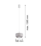 Lampy wiszące pojedyncze - Argon TEVO 8814 lampa wisząca 1 pł., kaszmir piaskowy, opal mat G9 (nie zawiera źródła światła) / 230V szkło, stal lakie - product 7