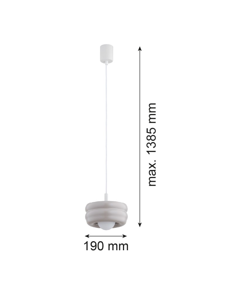 Argon TEVO 8814 lampa wisząca 1 pł., kaszmir piaskowy, opal mat G9 (nie zawiera źródła światła) / 230V szkło, stal lakie