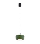 Lampy wiszące pojedyncze - Argon TEVO 8815 lampa wisząca 1 pł., butelkowa zieleń, opal mat G9 (nie zawiera źródła światła) / 230V szkło, stal laki - product 1