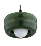 Lampy wiszące pojedyncze - Argon TEVO 8815 lampa wisząca 1 pł., butelkowa zieleń, opal mat G9 (nie zawiera źródła światła) / 230V szkło, stal laki - product 2