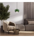 Lampy wiszące pojedyncze - Argon TEVO 8815 lampa wisząca 1 pł., butelkowa zieleń, opal mat G9 (nie zawiera źródła światła) / 230V szkło, stal laki - product 4