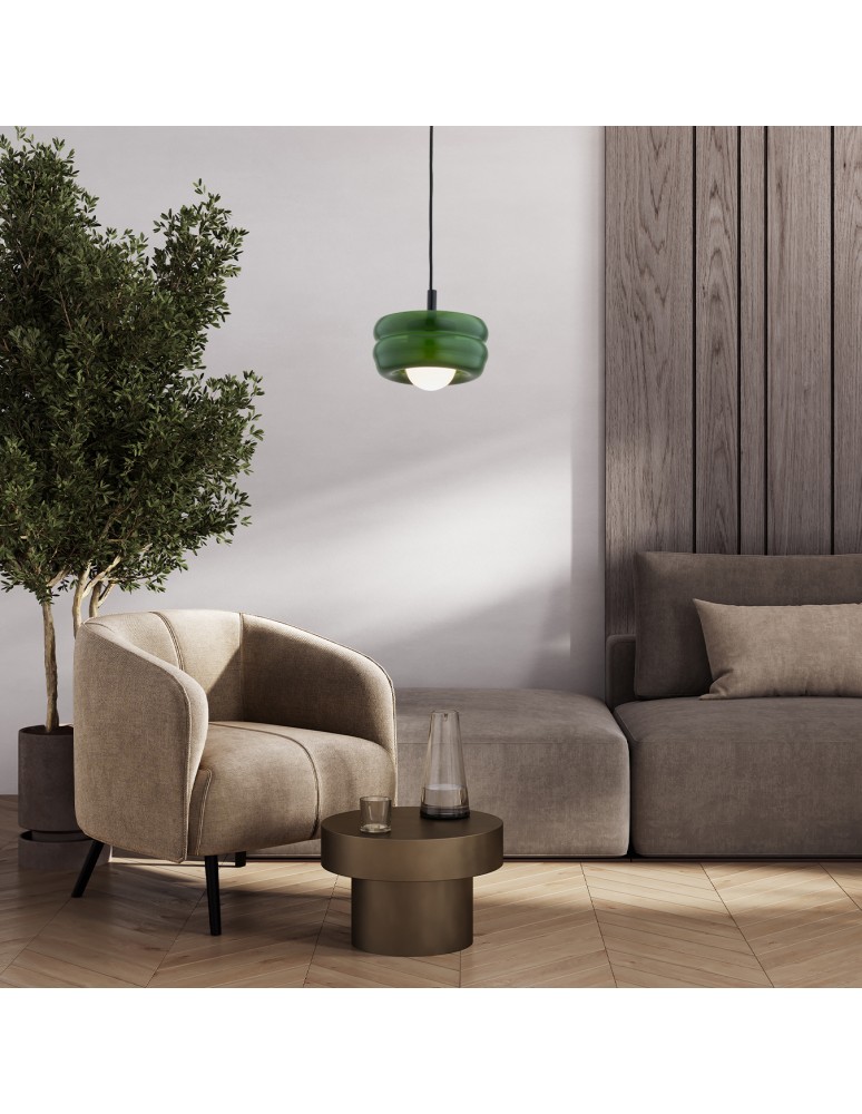 Argon TEVO 8815 lampa wisząca 1 pł., butelkowa zieleń, opal mat G9 (nie zawiera źródła światła) / 230V szkło, stal laki