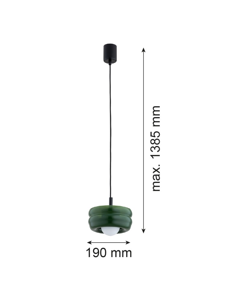 Argon TEVO 8815 lampa wisząca 1 pł., butelkowa zieleń, opal mat G9 (nie zawiera źródła światła) / 230V szkło, stal laki
