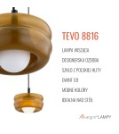 Argon TEVO 8816 lampa wisząca 1 pł., bursztyn kryjący, opal mat G9 (nie zawiera źródła światła) / 230V szkło, stal laki Argon TEVO 8816 lampa wisząca 1 pł., bursztyn kryjący, opal mat G9 (nie zawiera źródła światła) / 230V szkło, stal laki