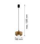 Argon TEVO 8816 lampa wisząca 1 pł., bursztyn kryjący, opal mat G9 (nie zawiera źródła światła) / 230V szkło, stal laki Argon TEVO 8816 lampa wisząca 1 pł., bursztyn kryjący, opal mat G9 (nie zawiera źródła światła) / 230V szkło, stal laki