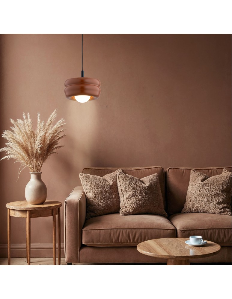 Argon TEVO 8817 lampa wisząca 1 pł., terakota, opal mat G9 (nie zawiera źródła światła) / 230V szkło, stal lakierowana