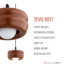 Lampy wiszące pojedyncze - Argon TEVO 8817 lampa wisząca 1 pł., terakota, opal mat G9 (nie zawiera źródła światła) / 230V szkło, stal lakierowana - product 6