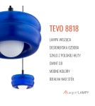 Lampy wiszące pojedyncze - Argon TEVO 8818 lampa wiszaca 1 pł., kobalt, opal mat G9 (nie zawiera źródła światła) / 230V szkło, stal lakierowana - product 5