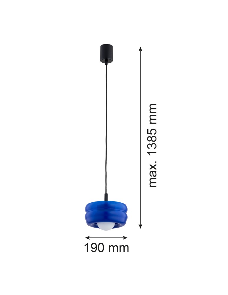 Argon TEVO 8818 lampa wiszaca 1 pł., kobalt, opal mat G9 (nie zawiera źródła światła) / 230V szkło, stal lakierowana