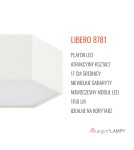 Argon LIBERO 8781 plafon LED, kremowy biały LED (zintegrowany) 230V / 1150 lm / 3000 K stal lakierowana, szkło Argon LIBERO 8781 plafon LED, kremowy biały LED (zintegrowany) 230V / 1150 lm / 3000 K stal lakierowana, szkło