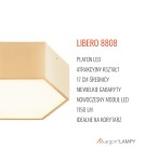 Argon LIBERO 8808 plafon LED, złoty LED (zintegrowany) 230V / 1150 lm / 3000 K stal lakierowana, szkło Argon LIBERO 8808 plafon LED, złoty LED (zintegrowany) 230V / 1150 lm / 3000 K stal lakierowana, szkło
