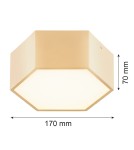 Argon LIBERO 8808 plafon LED, złoty LED (zintegrowany) 230V / 1150 lm / 3000 K stal lakierowana, szkło Argon LIBERO 8808 plafon LED, złoty LED (zintegrowany) 230V / 1150 lm / 3000 K stal lakierowana, szkło