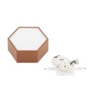 Lampy sufitowe geometryczne - Argon LIBERO 8783 plafon LED, terakota LED (zintegrowany) 230V / 1150 lm / 3000 K stal lakierowana, szkło - product 6