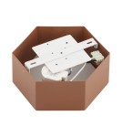 Lampy sufitowe geometryczne - Argon LIBERO 8783 plafon LED, terakota LED (zintegrowany) 230V / 1150 lm / 3000 K stal lakierowana, szkło - product 7