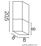Lampy zewnętrzne sufitowe - SU-MA CUBE 1x20W E27 230V Ciemny popiel CB-S DG Plafon - produkt 3