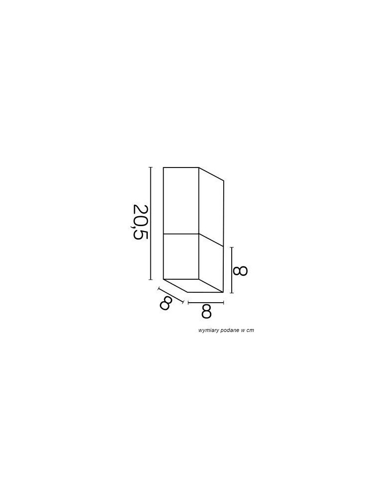 SU-MA CUBE 1x20W E27 230V Ciemny popiel CB-S DG Plafon