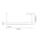 Milagro Lampa wisząca LINEA White 36W LED 3000K-4000K-5700K ML1783 Milagro Lampa wisząca LINEA White 36W LED 3000K-4000K-5700K ML1783
