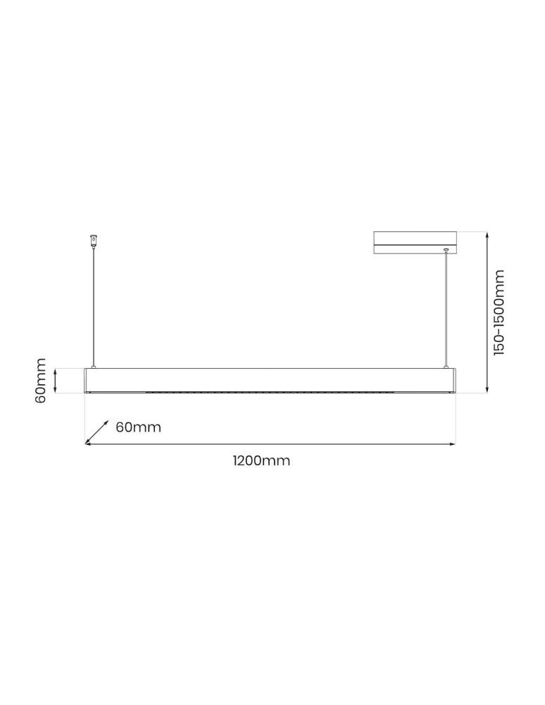 Milagro Lampa wisząca LINEA White 36W LED 3000K-4000K-5700K ML1783 Milagro Lampa wisząca LINEA White 36W LED 3000K-4000K-5700K ML1783