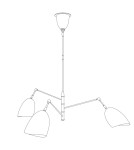 Step Into Design Lampa wisząca RAGNO biała 150 cm ST-8625P white Step Into Design Lampa wisząca RAGNO biała 150 cm ST-8625P white