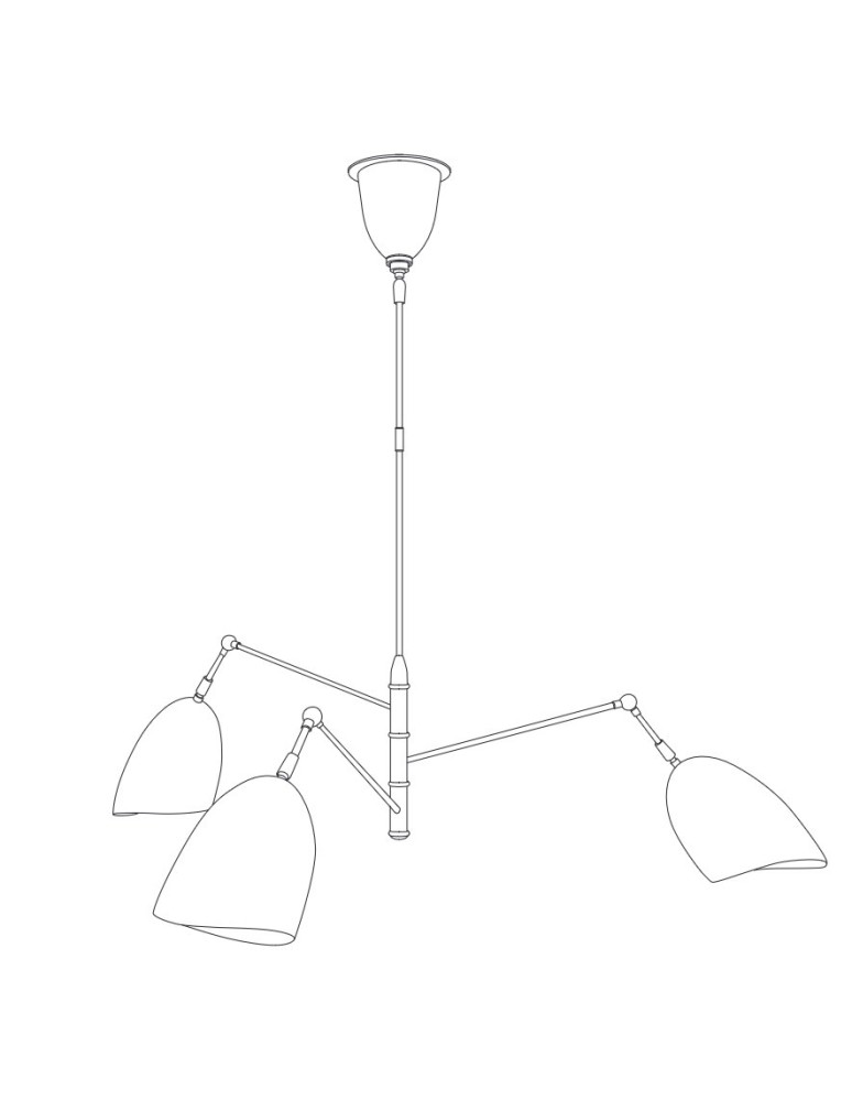 Step Into Design Lampa wisząca RAGNO biała 150 cm ST-8625P white Step Into Design Lampa wisząca RAGNO biała 150 cm ST-8625P white