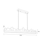 Lampy wiszące nad wyspę - Step Into Design Lampa wisząca MONTANA LONG LED złota 125 cm ST-6490P/L - product 15