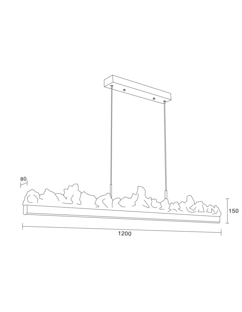 Step Into Design Lampa wisząca MONTANA LONG LED złota 125 cm ST-6490P/L