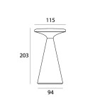 Lampy ogrodowe przenośne - Maxlight Lampa Stołowa Funghi Szara IP44 T0064 - product 2