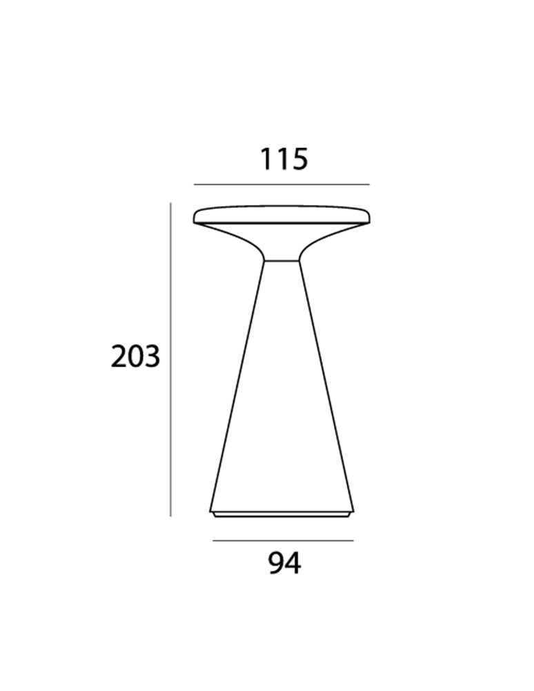 Lampy ogrodowe przenośne - Maxlight Lampa Stołowa Funghi Szara IP44 T0064 - product kolory-swiatla.pl 2