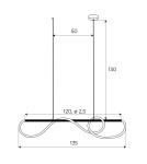 Lampy wiszące designerskie - Maxlight Lampa Wisząca Laguna Złota P0614 - product 3