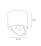 Lampy sufitowe downlighty - tuby - Maxlight Lampa Sufitowa Vector 10W Biała C0265 - product 2