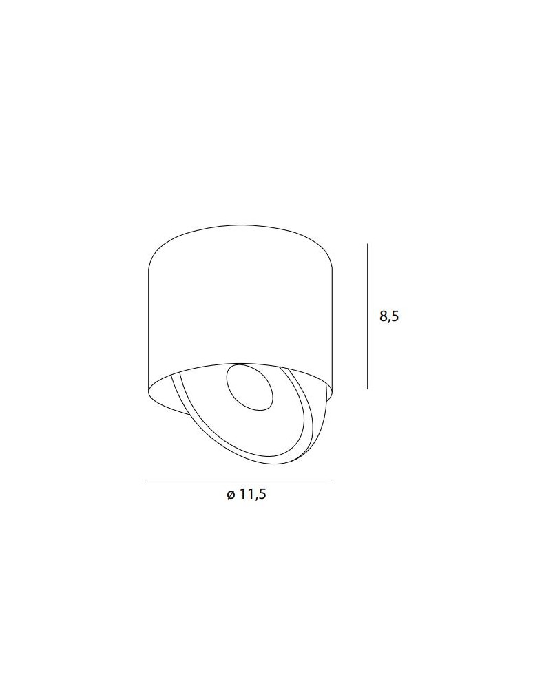 Maxlight Lampa Sufitowa Vector 10W Biała C0265