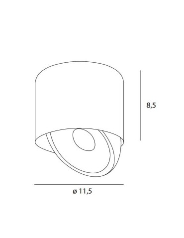 Maxlight Lampa Sufitowa Vector 10W Czarna C0266 - produkt 2