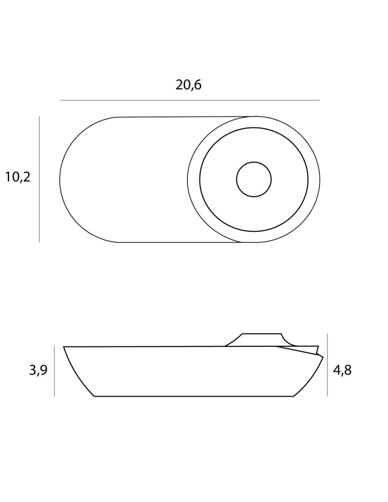 Maxlight Lampa Sufitowa Vector 10W Biała C0267