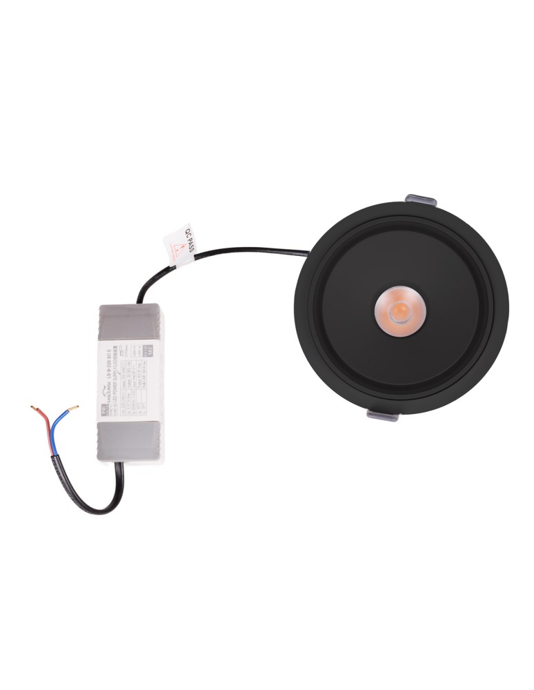Maxlight Lampa Wpustowa Vector 10W Czarna H0140