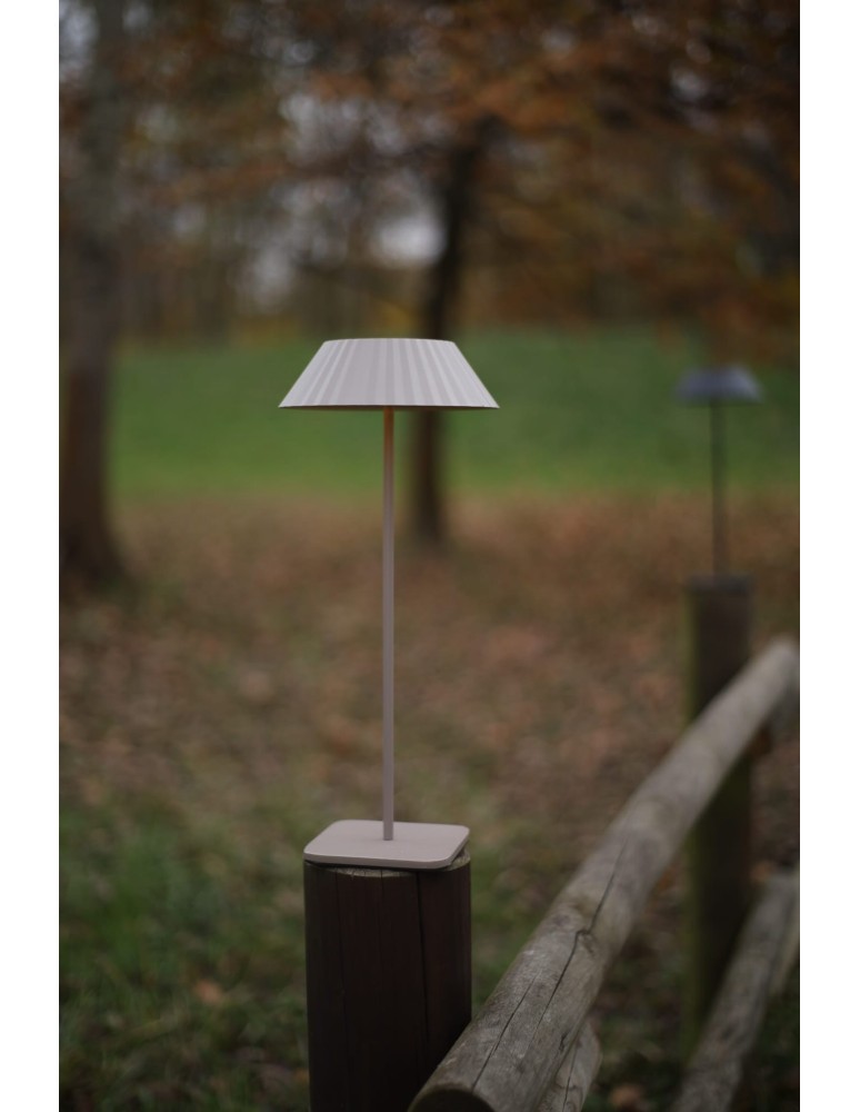 Lampy ogrodowe przenośne - Maxlight Lampa Stołowa Muffin Taupe IP44 T0065 - product kolory-swiatla.pl 3