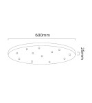 Lampy wiszące kule - Open Design Highlights Ero Multicolor XII 60 Wisząca 12xG9 Max 8W LED 230V Biały Opal|Chrom|Czarny|Złoto 86409 - product 2