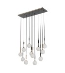 Lampy wiszące kule - Open Design Highlights Ero Multicolor XIV 80x25 Wisząca 14xG9 Max 8W LED 230V Biały Opal|Chrom|Czarny|Złoto 86430 - product 1