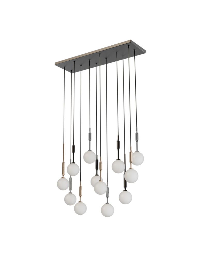 Open Design Highlights Ero Multicolor XIV 80x25 Wisząca 14xG9 Max 8W LED 230V Biały Opal|Chrom|Czarny|Złoto 86430