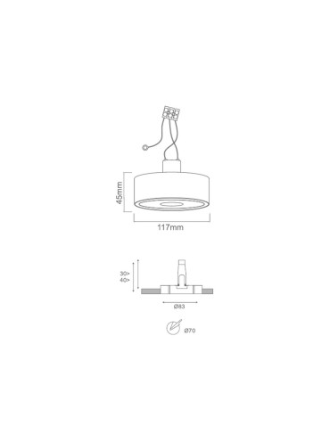 Open Design Highlights Neo Toupe Slim KG / Ufo Nero Oprawa Nastropowa 1xGU10 Max 8W LED 230V Czarny|Toupe 86515 - produkt 2